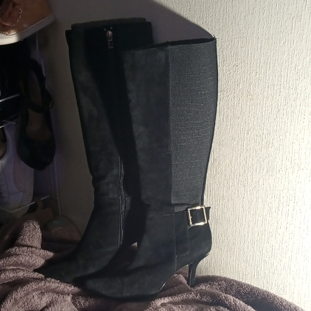 Calvin Klein Knee High Heeled Boots